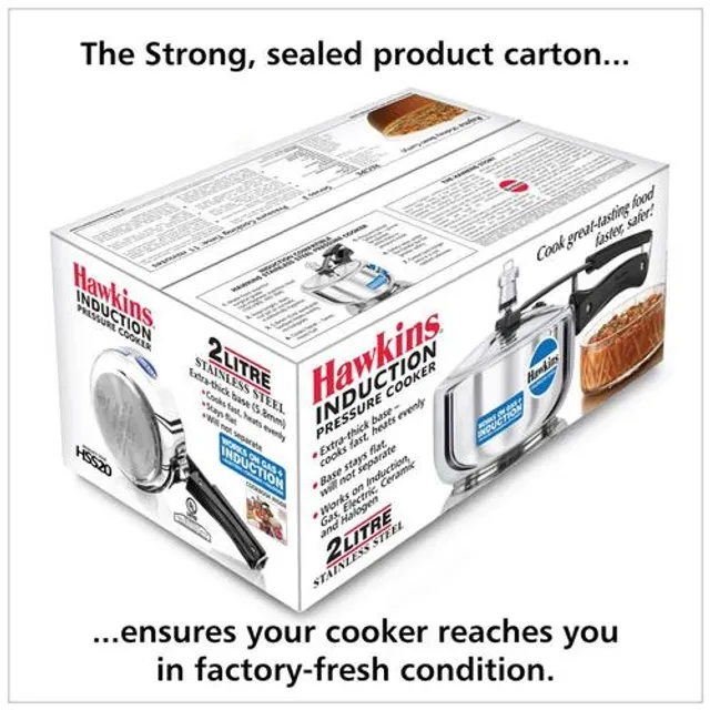 Hawkins Stainless Steel Inner Lid Pressure Cooker - Induction Base, With Handle, Silver, HSS20, 2 l-4.webp